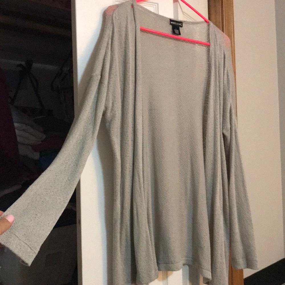 Wet seal grey lightweight cardigan